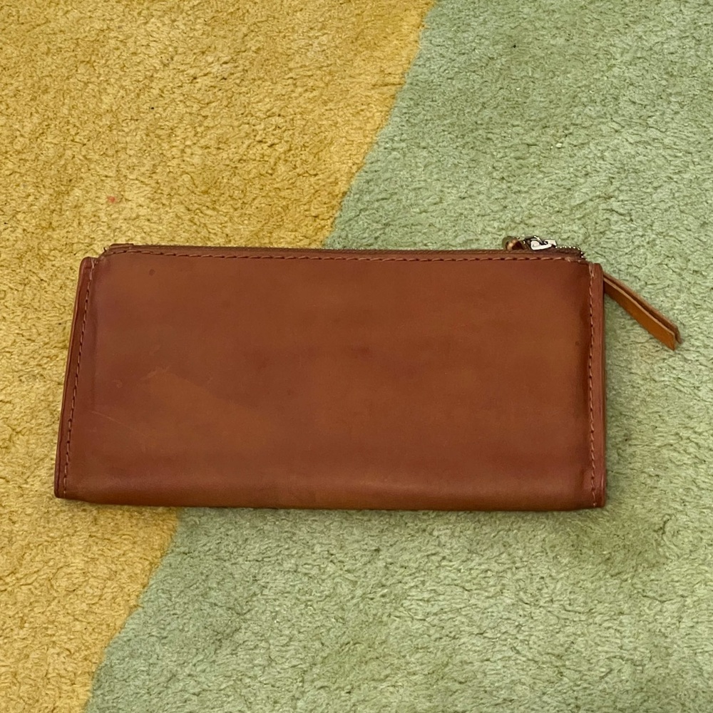 Parker Clay Snap British Tan Leather Square Zip Wallet Ethiopia Brown Wabi Sabi